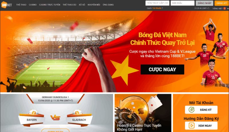 Nhà cái uy tín 188BET - Sự uy tín được thể hiện qua thương hiệu