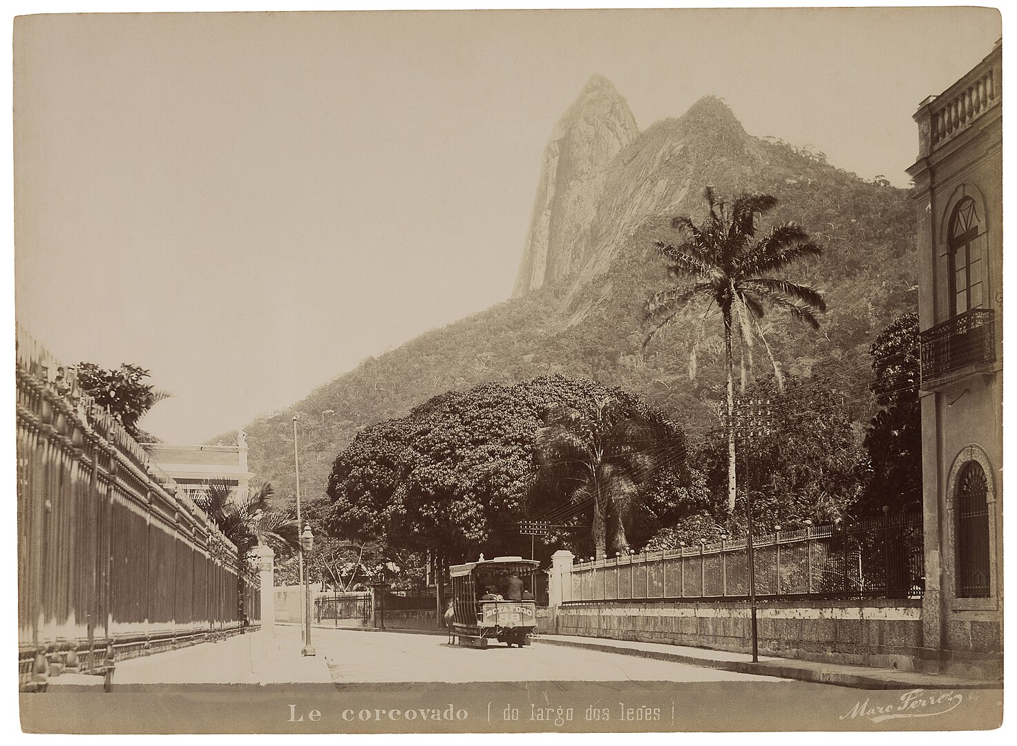 A view of the Corcovado before the construction, 19th century