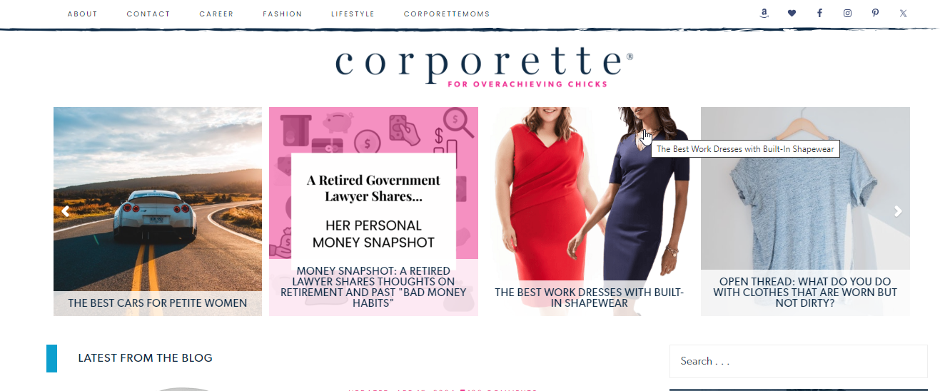 Corporette - Website Homepage