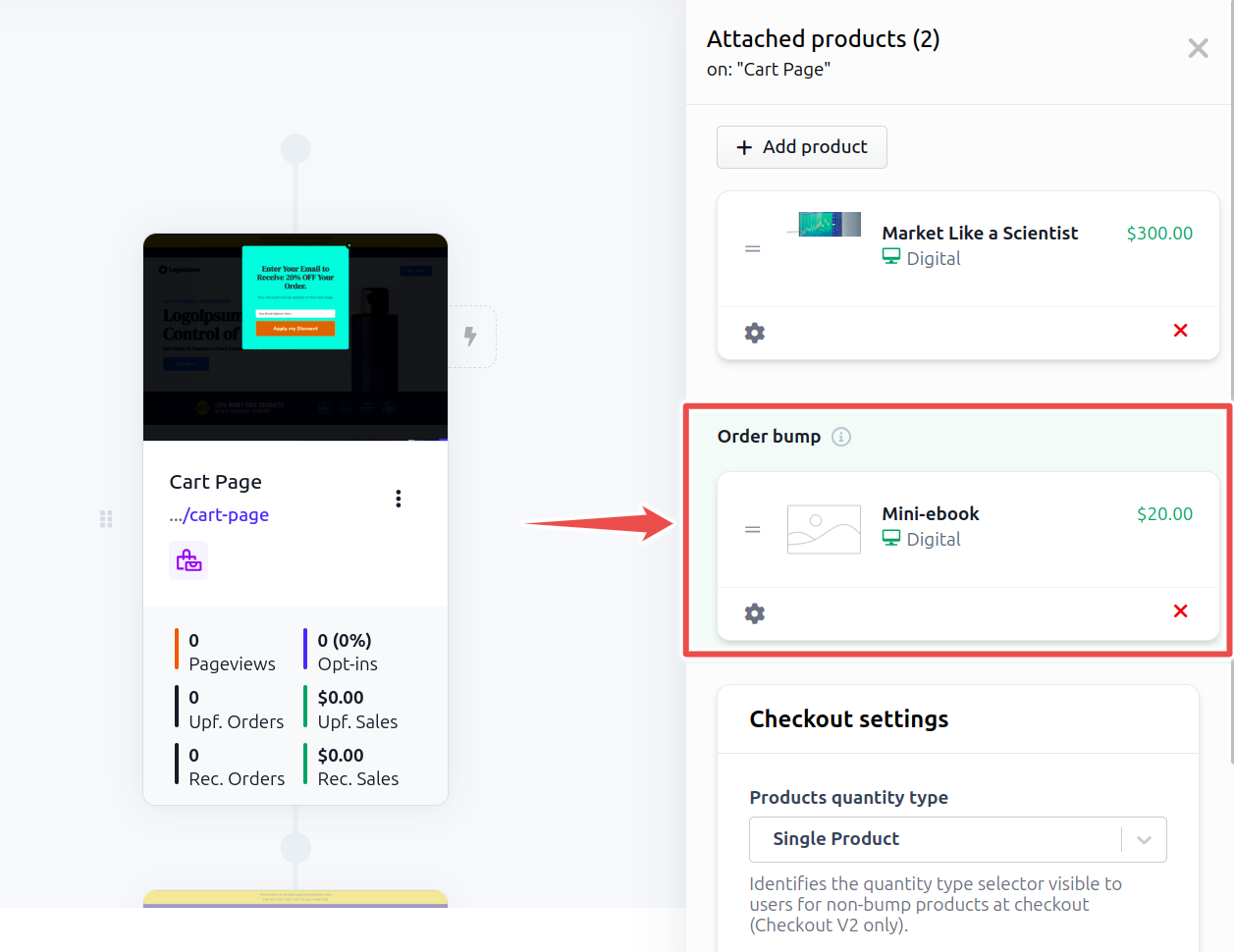 order bumps in ClickFunnels