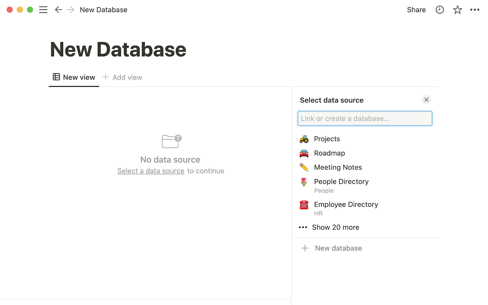 Database Features with Notion