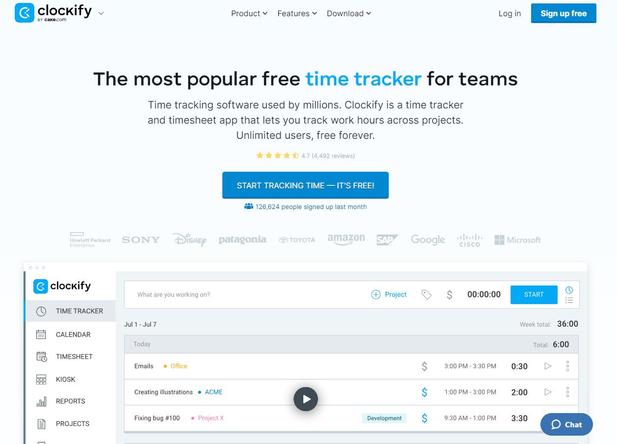 Clockify: The most popular free time tracker for teams