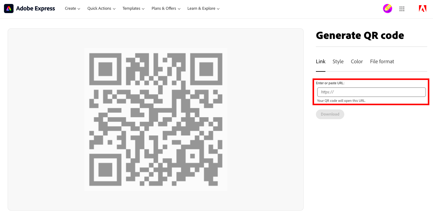 adobe qr code generator
