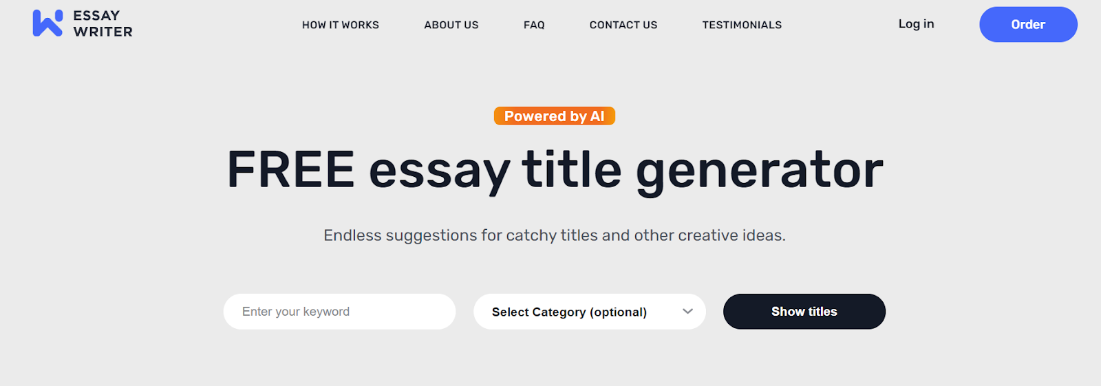 AI title generator from EssayWriter.org