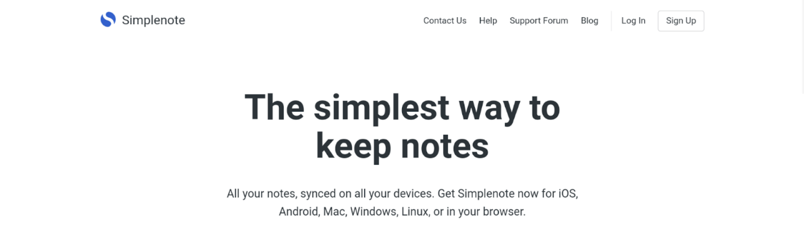 Simplenote notetaking apps for chromebook