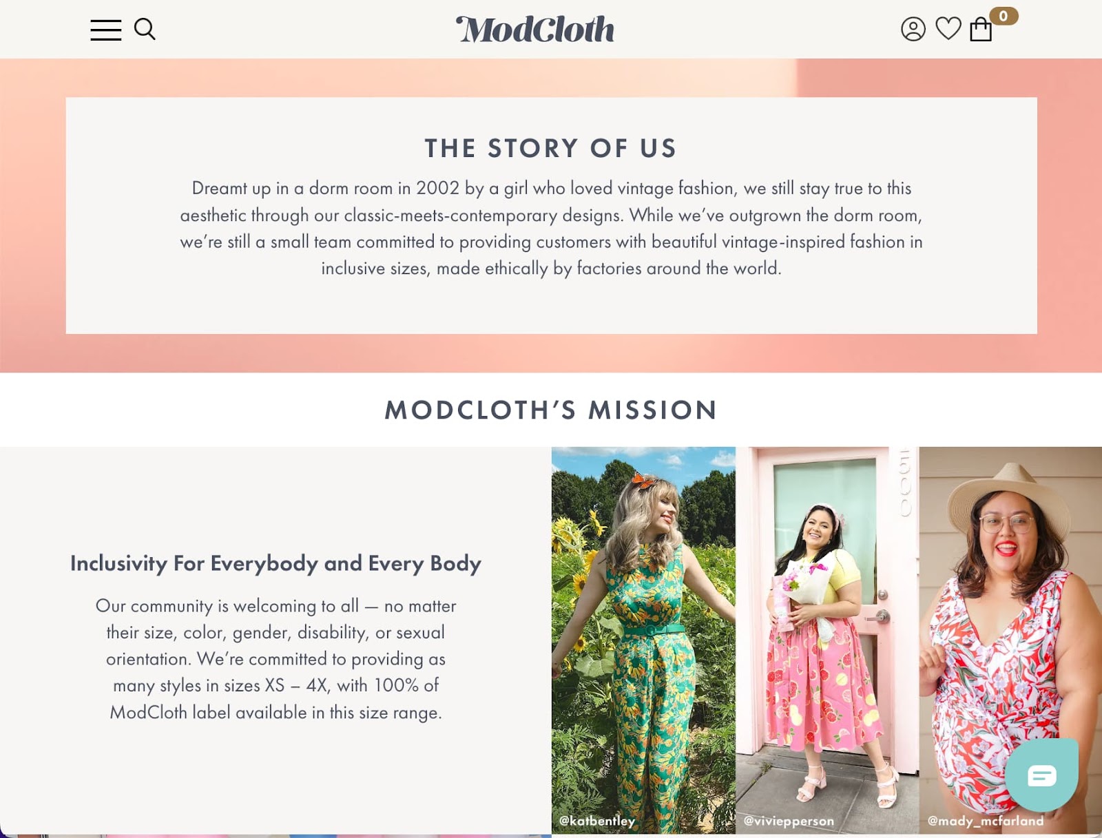 business storytelling, modcloth