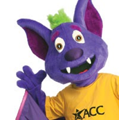 Image of ACC Riverbat mascot.
