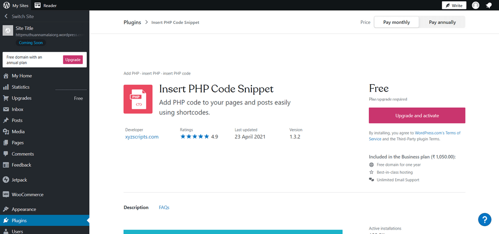 Insert PHP Code Snippet Plugin