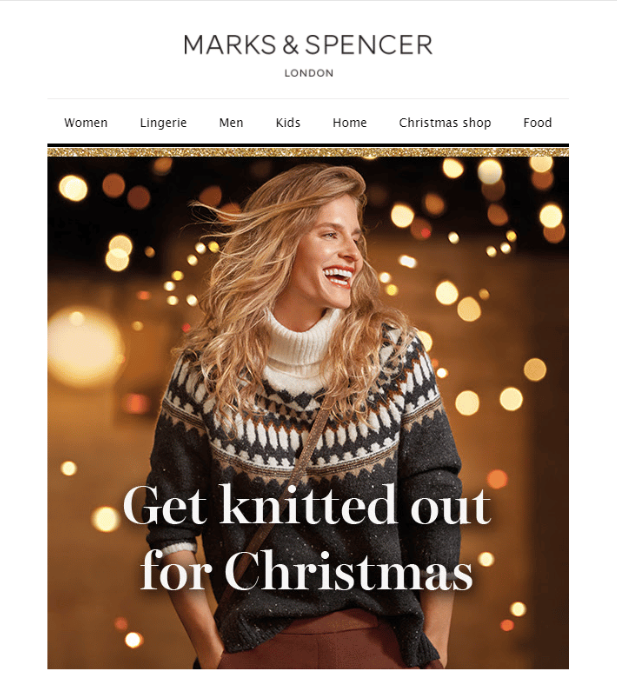 M&S Christmas Email Campaign