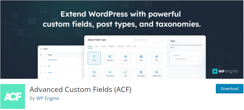 Custom Meta Boxes - Plugin Advanced Custom Fields