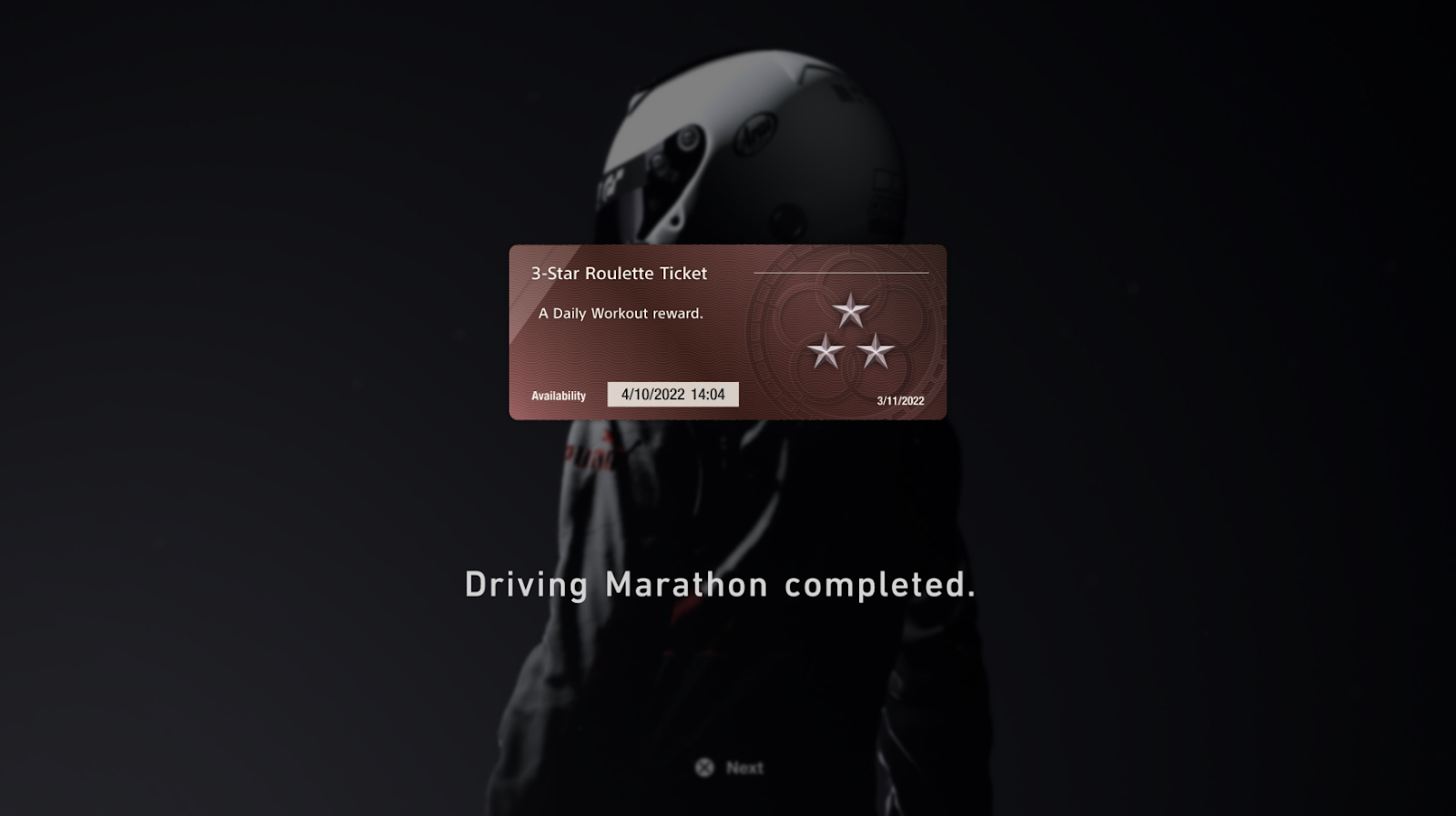 Gran Turismo offers rewards as a way to encourage users to complete daily tasks.