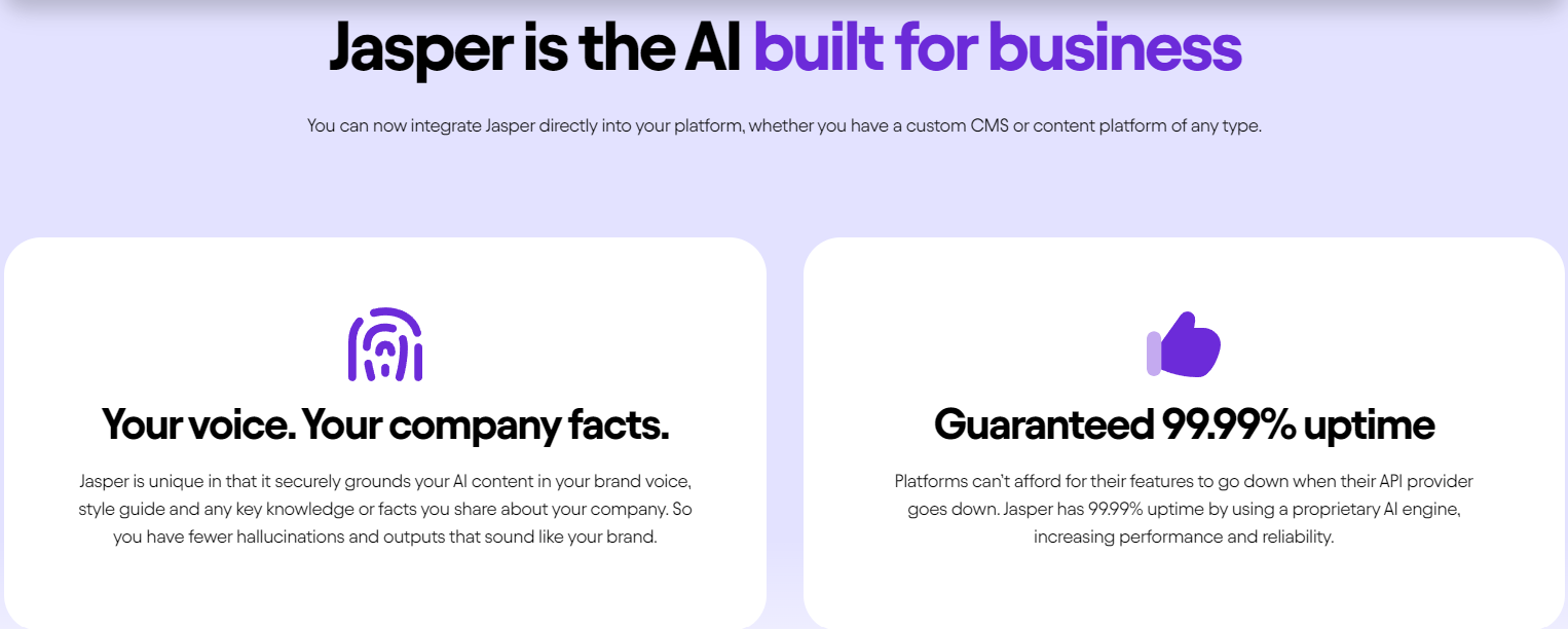 Jasper is the AI built for business