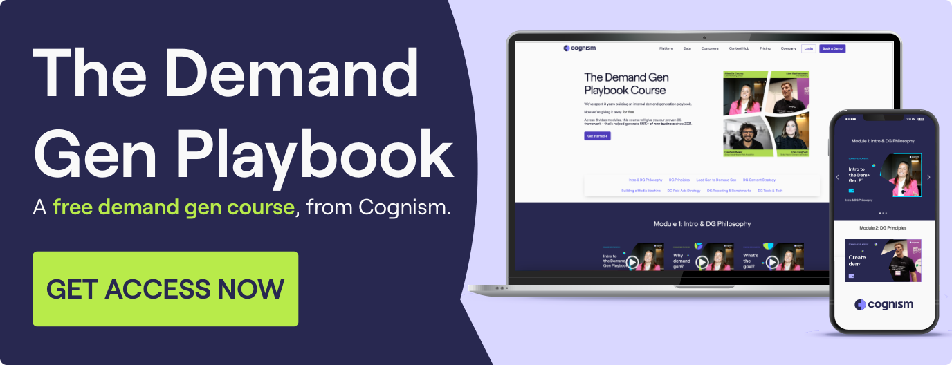 Click to see the demand generation playbook from Cognism.