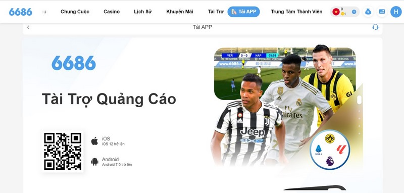 Tải app 6686 về máy dễ dàng trải nghiệm cá cược trực tuyến