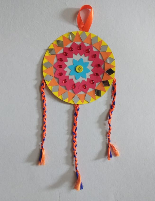 Learn Easy to Make a Dream Catcher with Paper Craft Activity