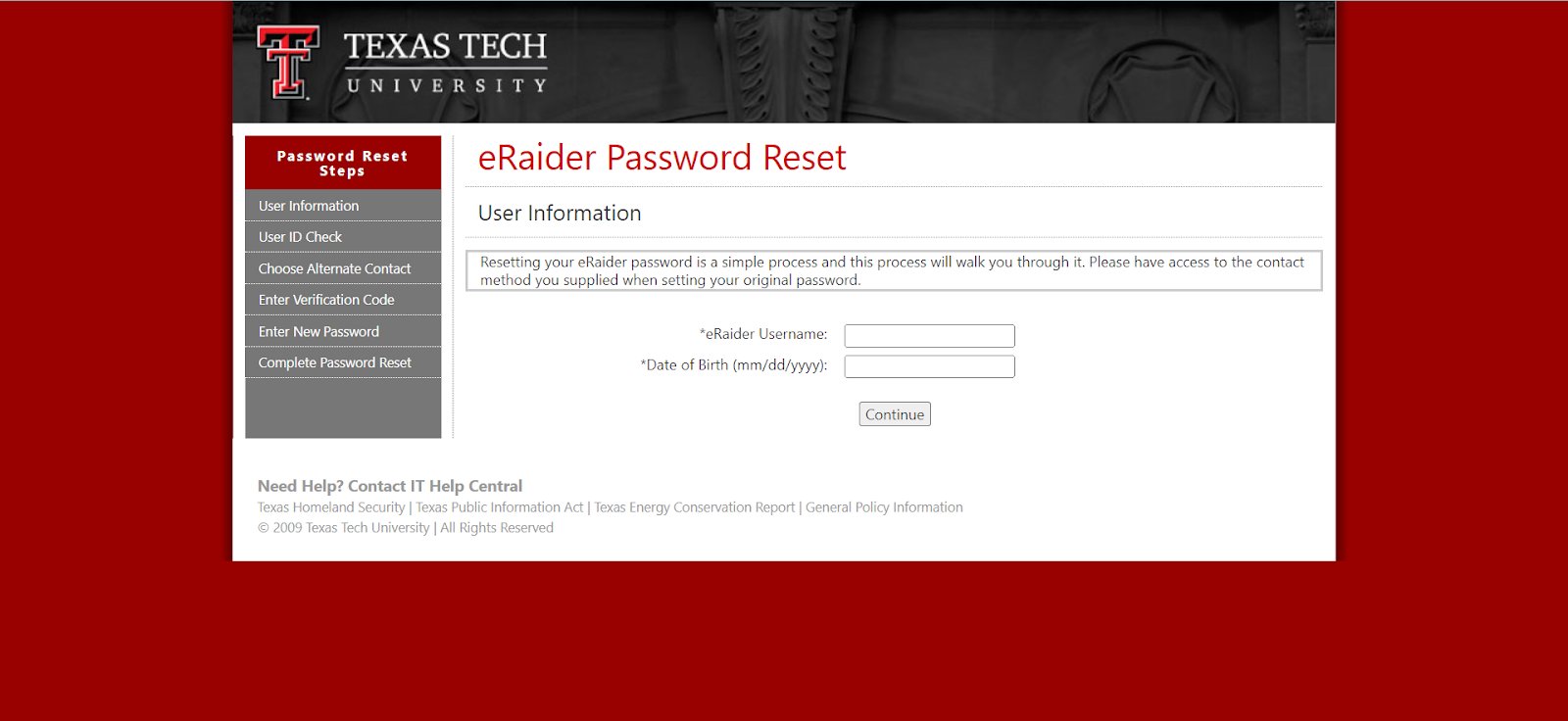 Texas Tech Raiderlink Login
