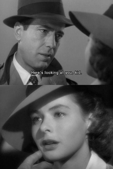 In Casablanca (1942): Rick says "here's looking at you kid" while literally looking  at the kid (Elsa.) Seems kinda redundant. : r/shittymoviedetails