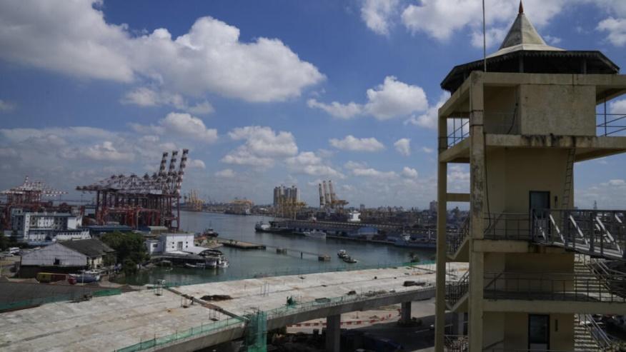 Hoa Kỳ công bố một dự án cảng mới ở Colombo trị giá 553 triệu đô la. Trong ảnh là cảng biển hiện tại ở Colombo, ảnh chụp ngày 08/11/2023. 