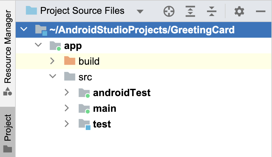 пункт Project Source Files - создание мобильного приложения для андроид