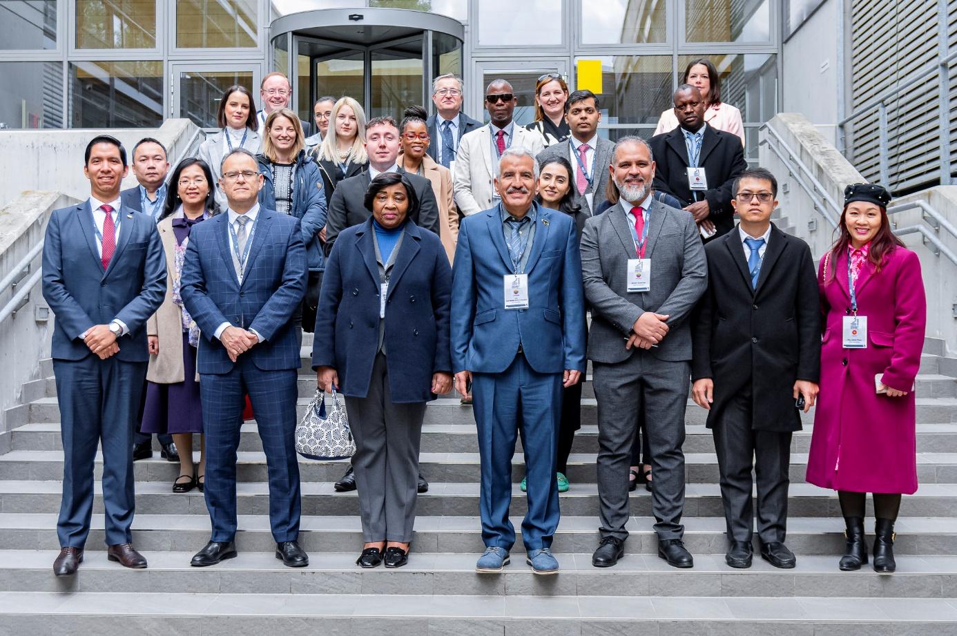 The participants gathered for a group photo at the SZE’s Győr Science and Innovation Park, as well as in front of the main entrance of the New Knowledge Space building.