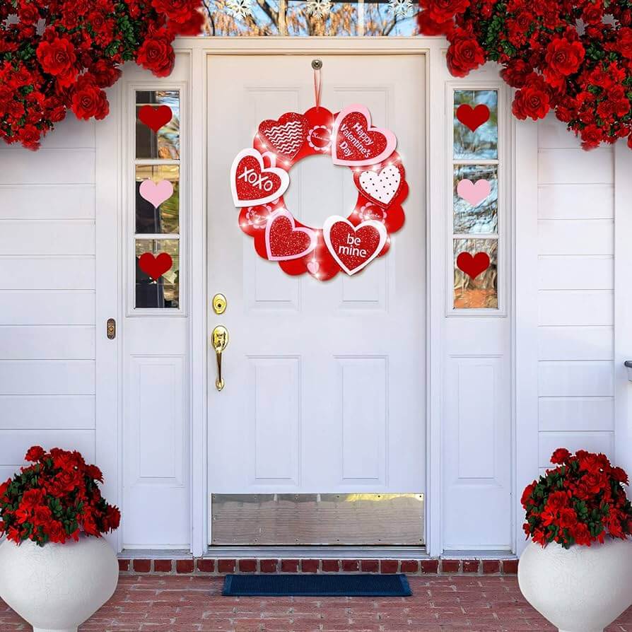 What Color is Usually Used for Valentine Door Decorations?