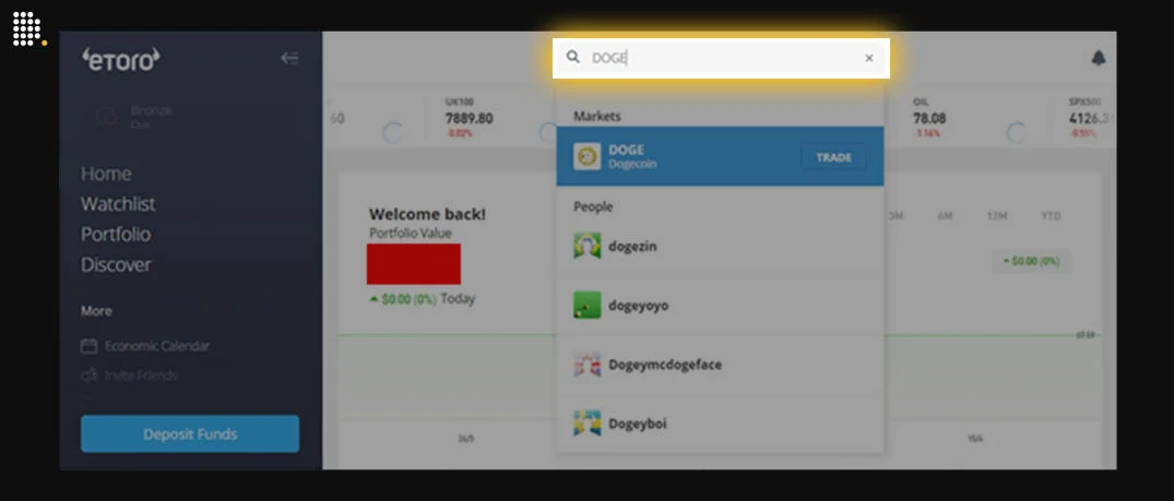 Buy Dogecoin on Etoro