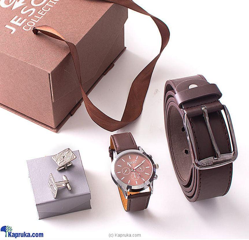 A watch and cufflinks next to a box

Description automatically generated