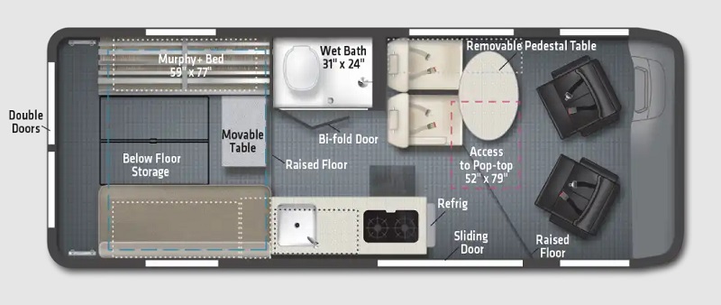 Winnebago Solis 59PX floor plan