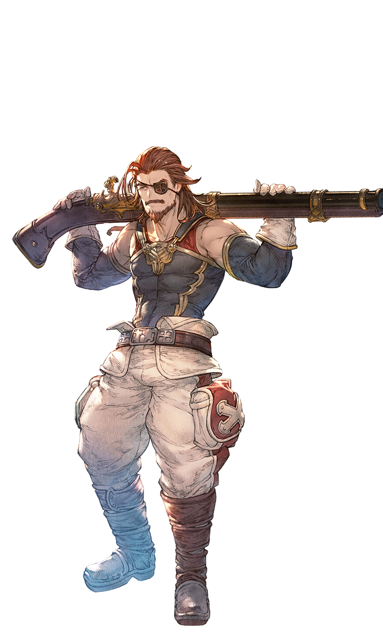 A promotional image of the character Eugen from Granblue Fantasy: Relink. 