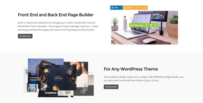 best WordPress page builders; WP Bakery