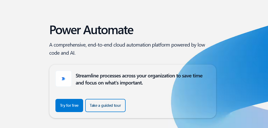 image showing Microsoft Power Automate as workflow process software