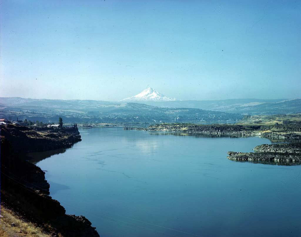 Mt. Hood from Big Eddy on the Columbia River near the Dalles Dam | PICRYL We’re co