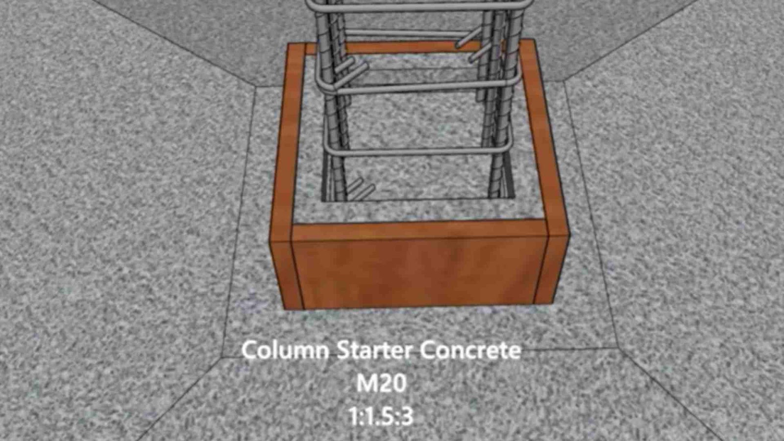 Column starter concrete