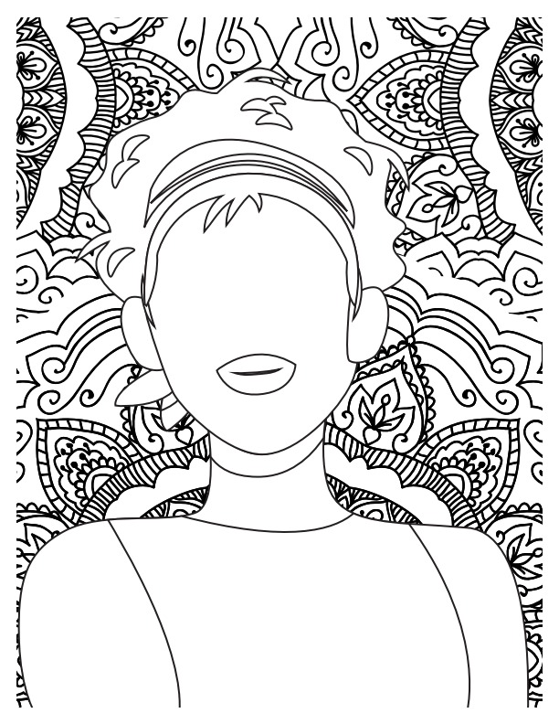 Tresses Amongst Artistic Patterns Hair Day Coloring Pages