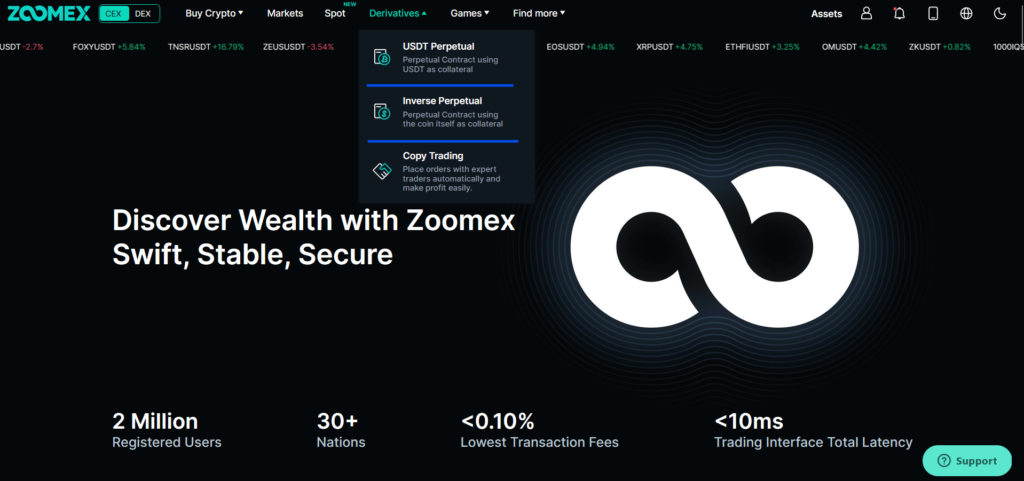 acheter crypto sur zoomex