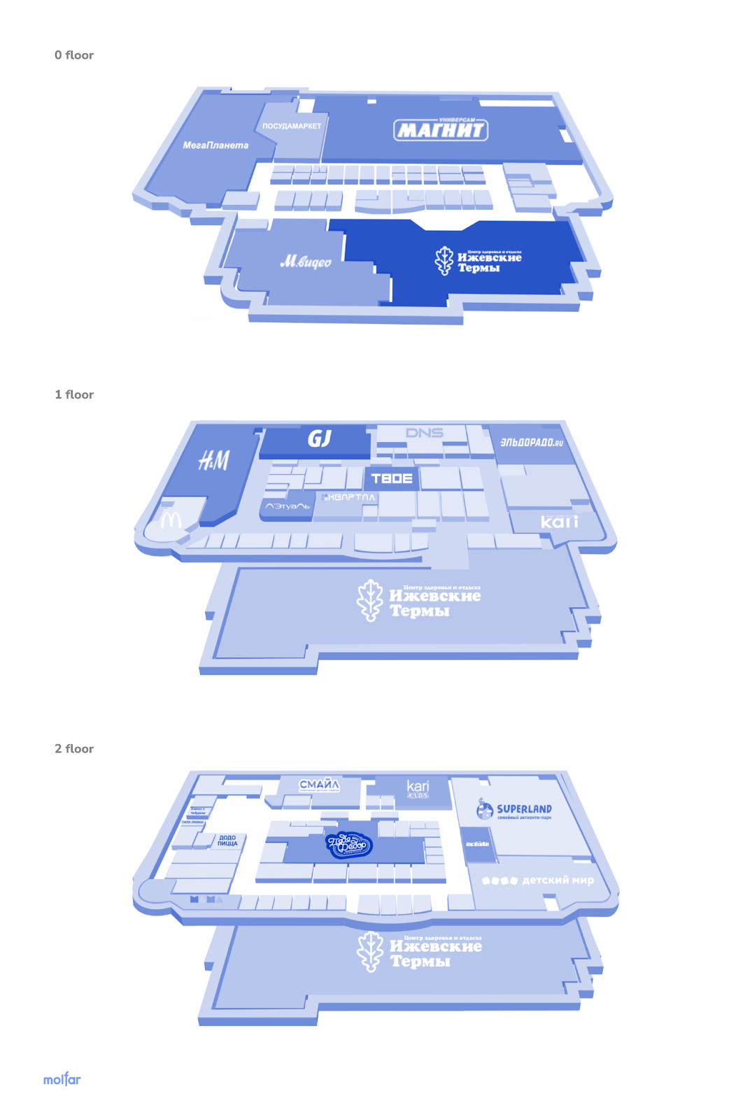 Italmas shopping mall layouts of closed stores 