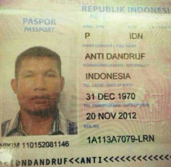 Nama-nama unik di Indonesia, Anti Dandruf (Photo: Solopos)