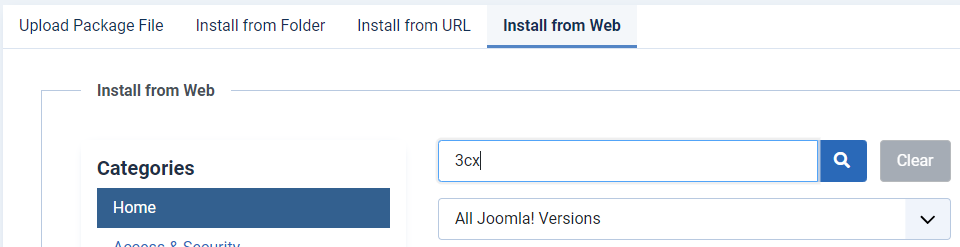 Joomla - Install from Web
