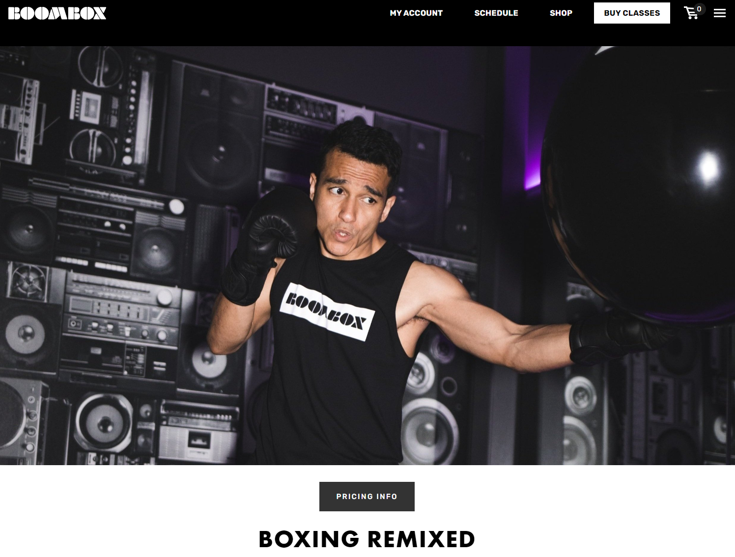 Fitness Website Boombox Boxing