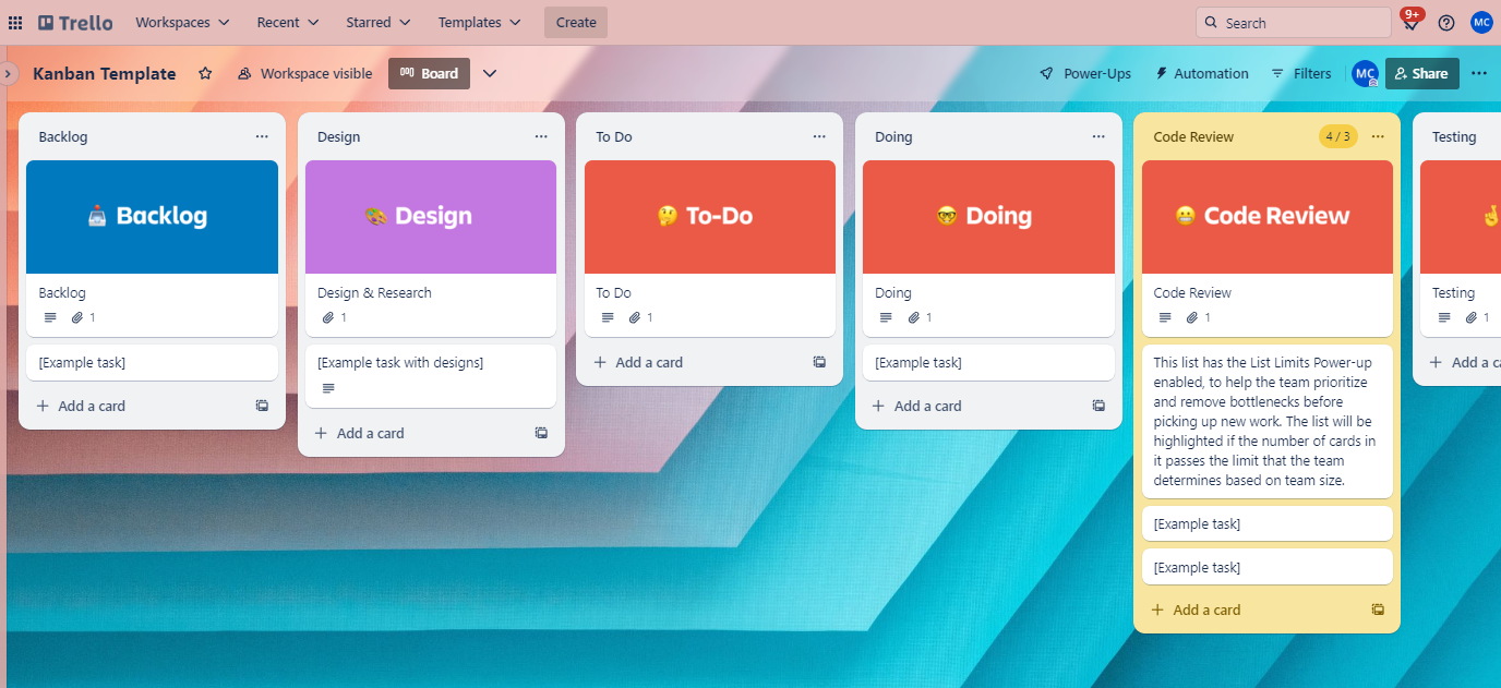 Kanban Boards of Trello