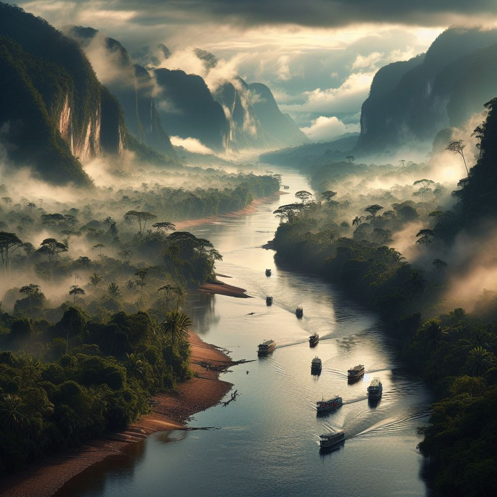Amazon River, Latin.