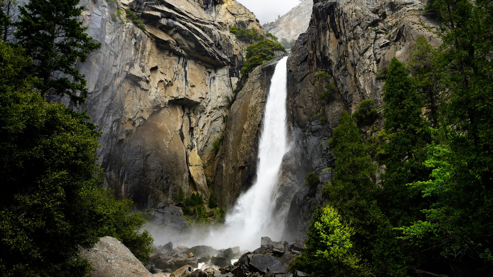 Yosemite summer waterfall