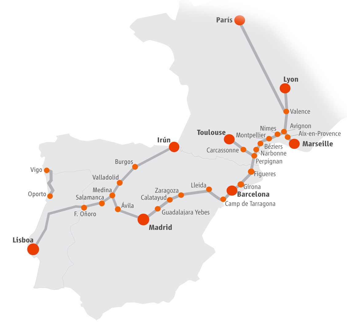 olimpíadas 2024 - Mapa barcelona para Marselha - BVML
