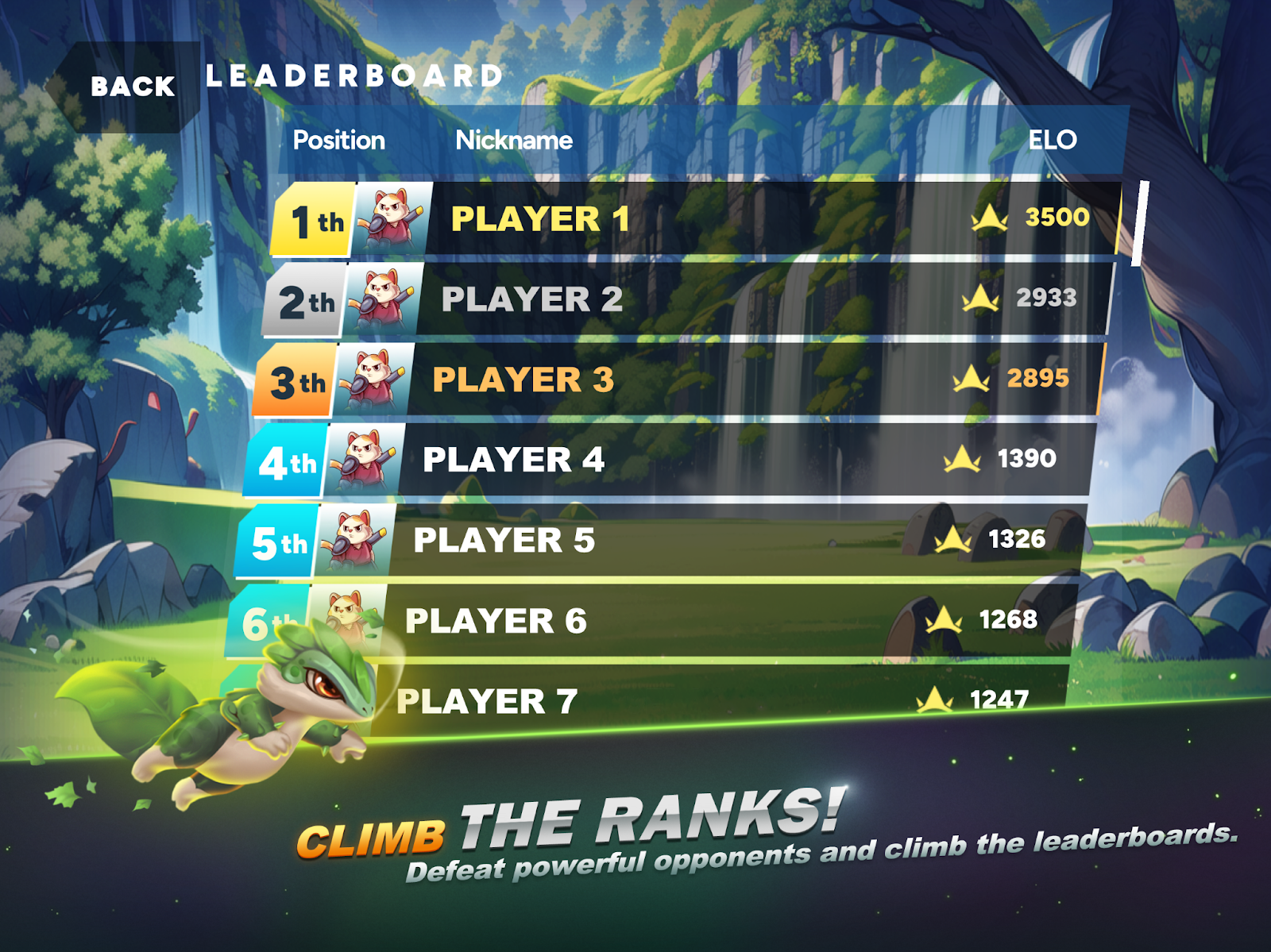 A snapshot of the in-game Pikamoon leaderboard