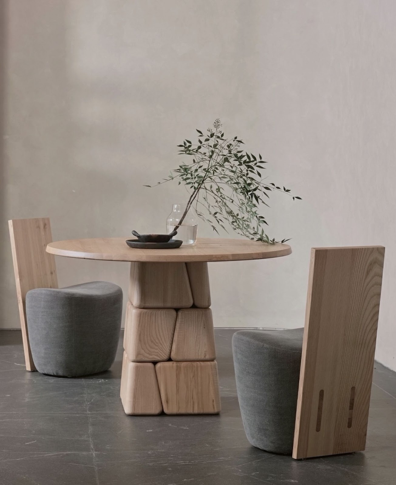 Wooden Dining Table Set-up