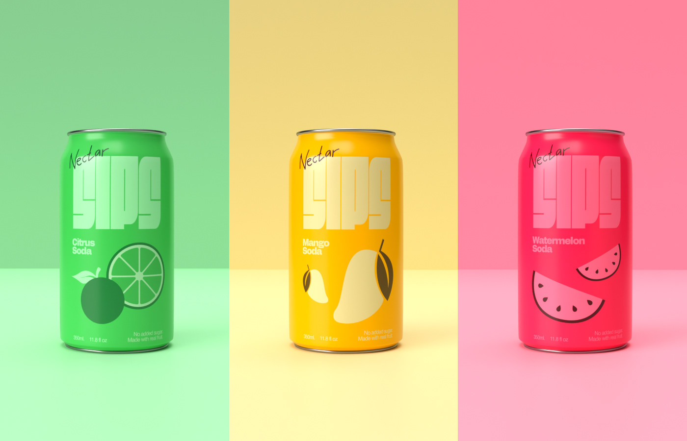 image from the Exploring Bold Flavors with SIPS Soda Packaging Design article on Abduzeedo