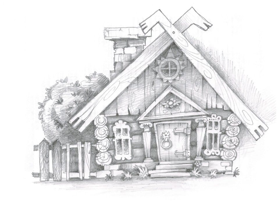 today i draw house pencil sketch for beginners