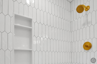top shower tile trends for 2024 hexagonal and elongated designs custom built michigan