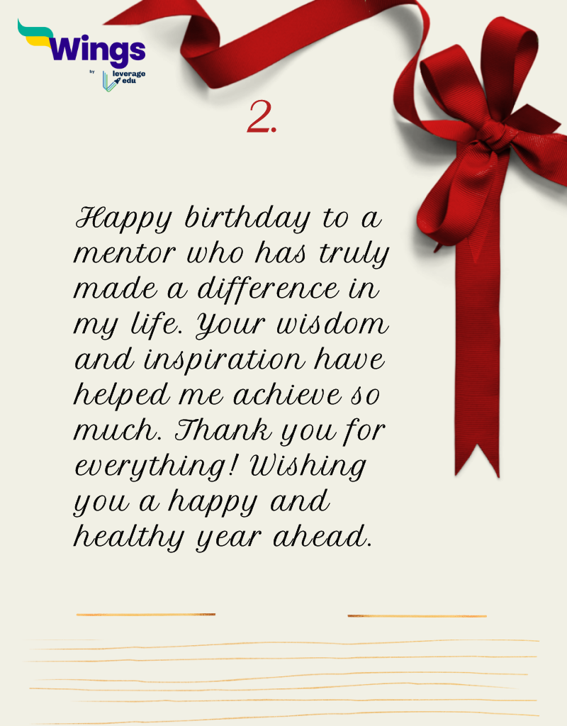 Birthday Greeting for Mentor
