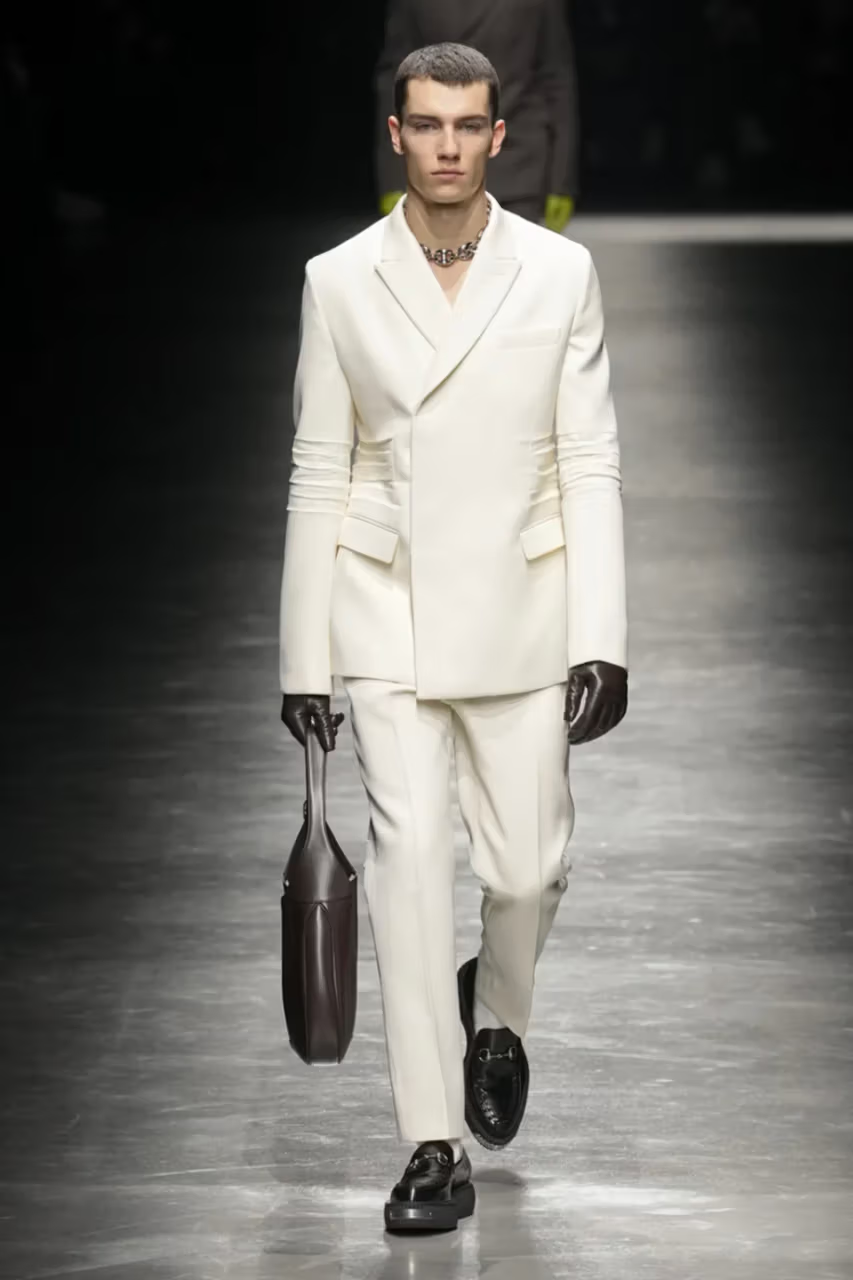Picture of another model for Gucci at the Milan Fashion Week Men’s FW24 runway 